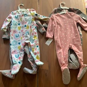 Footed fleece pajama bundle